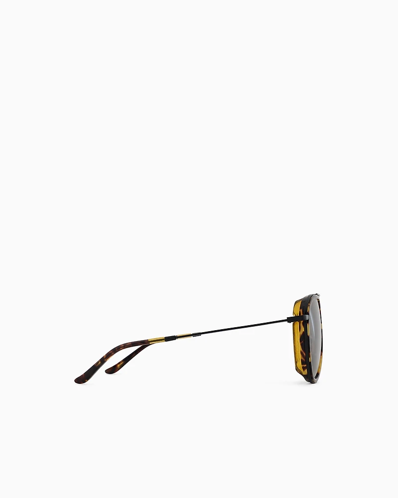 Emporio Armani - Men’s aviator sunglasses, Man, Yellow, Size: 56L