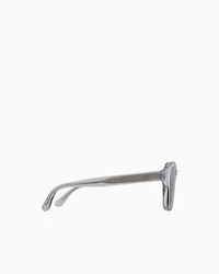 Emporio Armani - Men’s irregular-shaped sunglasses, Man, Transparent, Size: 54L