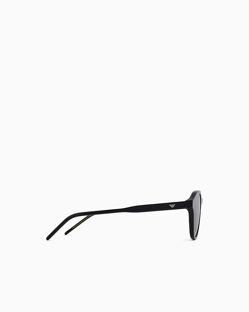 Emporio Armani - Men’s panto sunglasses, Man, Black, Size: 51L