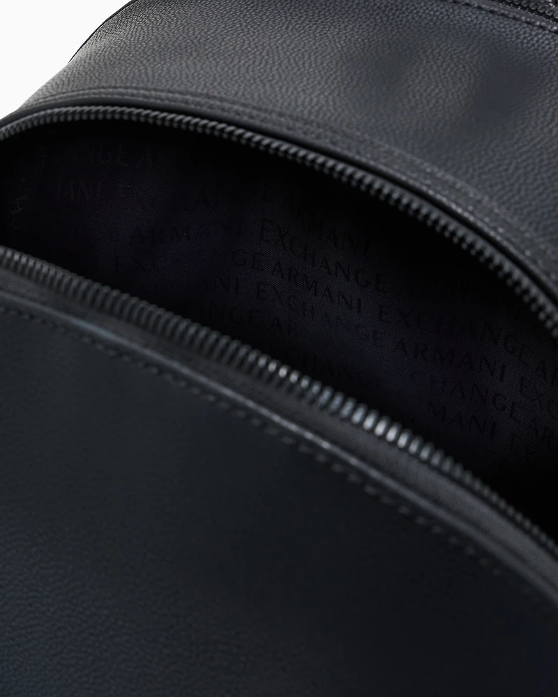 Shiny effect backpack with pocket