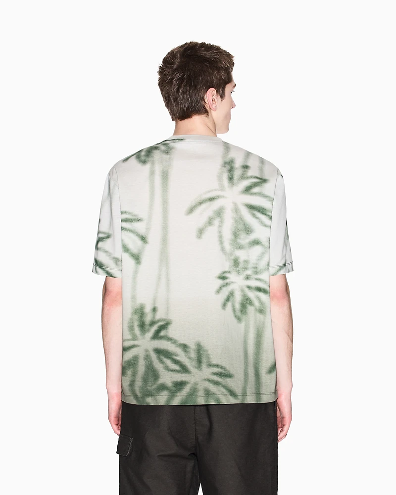 Regular fit palm tree print t-shirt