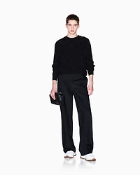 Viscose blend sweater with jacquard lettering