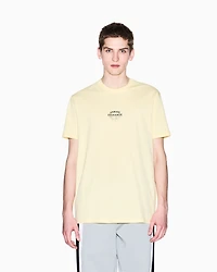 Armani Exchange - Regular fit cotton T-shirt with logo, Man, Yellow, Size: