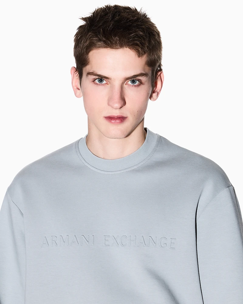 Crewneck cotton blend sweatshirt