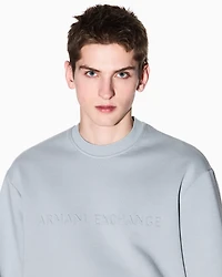Crewneck cotton blend sweatshirt