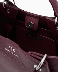 Armani Exchange - Medium handbag with degradè shoulder strap, Woman, Burgundy, Size: TU