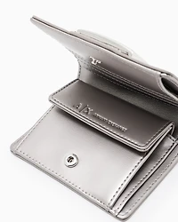 Armani Exchange - Small wallet with ASV logo, Woman, Silver, Size: TU