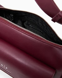 Armani Exchange - Large shoulder bag with side pockets, Woman, Burgundy, Size: TU