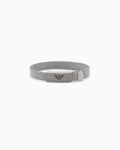 Emporio Armani -  Stainless Steel Mesh Bracelet, Man, Multicoloured, Size: TU