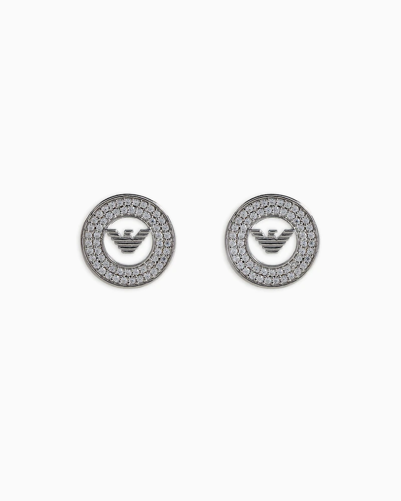 Emporio Armani -  Sterling Silver Stud Earrings, Woman, Multicoloured, Size: TU