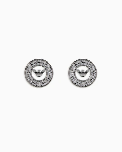Emporio Armani -  Sterling Silver Stud Earrings, Woman, Multicoloured, Size: TU