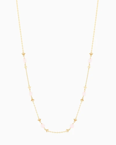 Emporio Armani -  Gold-Tone Brass Station Necklace, Woman, Multicoloured, Size: TU
