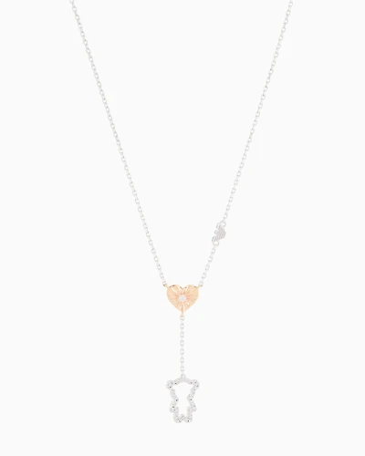 Emporio Armani -  Two-Tone Sterling Silver Y-Neck Necklace, Woman, Multicoloured, Size: TU