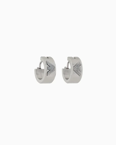 Emporio Armani -  Stainless Steel Hoop Earrings, Man, Multicoloured, Size: TU