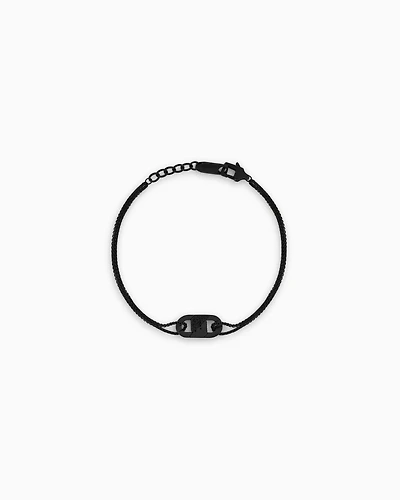 Emporio Armani -  Black Crystal ID Bracelet, Man, Multicoloured, Size: TU