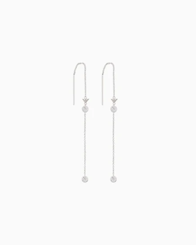 Emporio Armani -  Sterling Silver Drop Earrings, Woman, Multicoloured, Size: TU