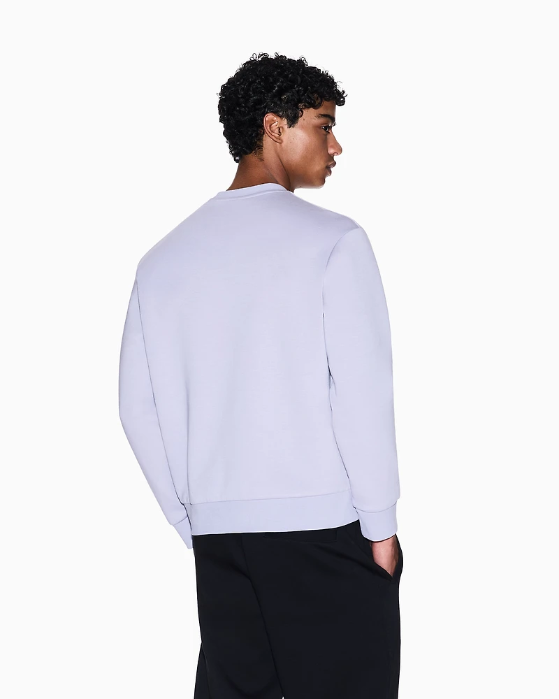 Crewneck sweatshirt with vinyl logo print