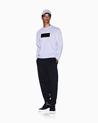 Armani Exchange - Crewneck sweatshirt with vinyl logo print, Man, Purple, Size: