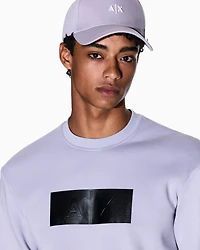 Crewneck sweatshirt with vinyl logo print