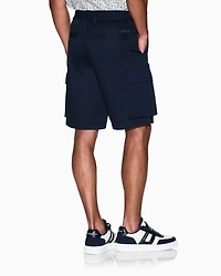 Armani Exchange - Twill cargo Bermuda shorts, Man, Navy_blue, Size: