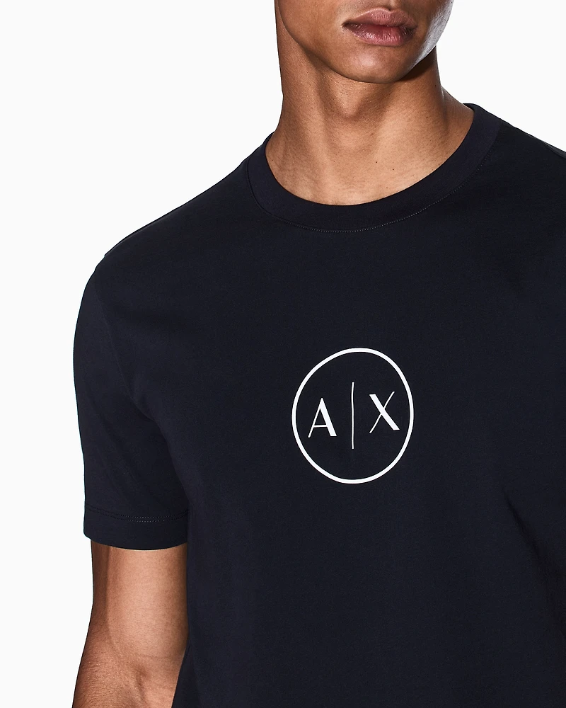 Regular fit T-shirt with round logo