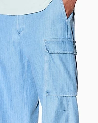 Herringbone Cotton Cargo Pants