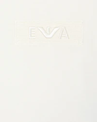 Emporio Armani - Jersey T-shirt with embroidered EA patch, Girl, White, Size: