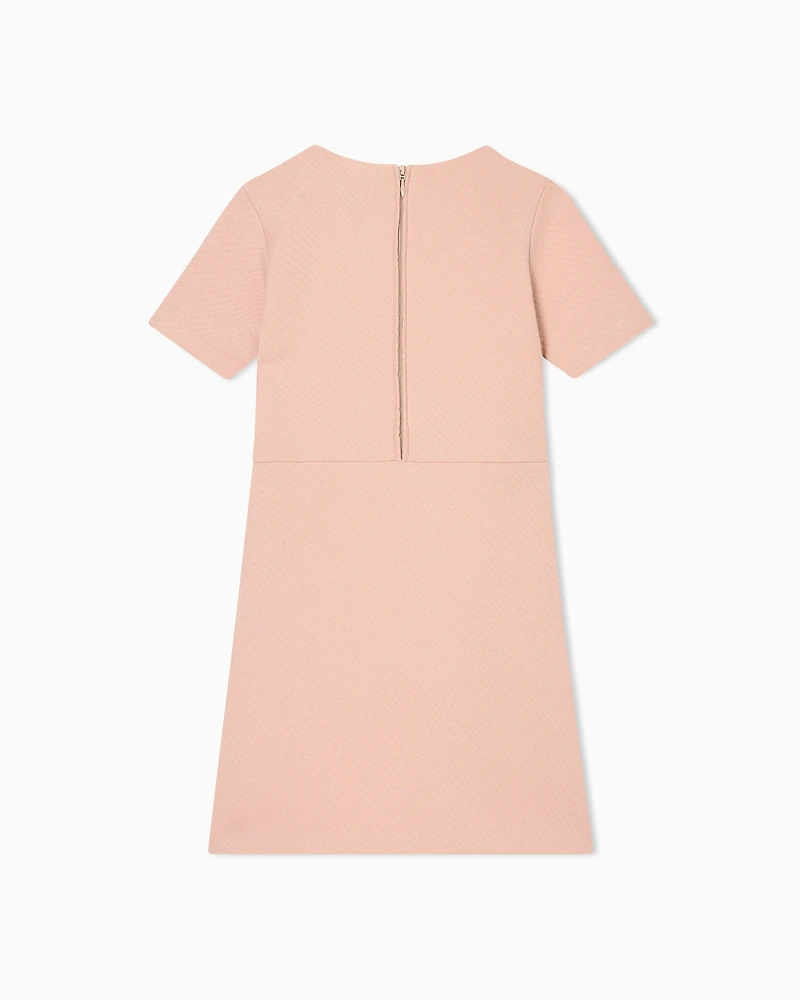 Emporio Armani - Quilted jersey dress, Girl, Pink, Size: