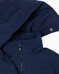 Emporio Armani - Hooded jacket technical fabric, Boy, Blue, Size: