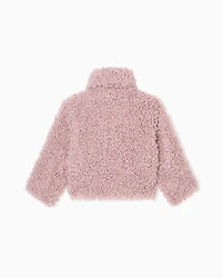 Emporio Armani - Blouson teddy-effect fabric, Girl, Pink, Size: