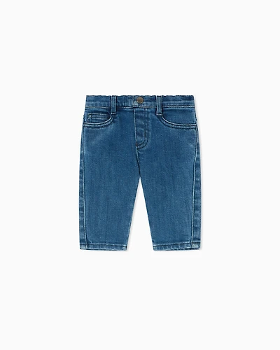 Emporio Armani - Denim five-pocket jeans, Boy, Blue, Size:
