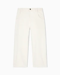 Emporio Armani - Loose-fit drill jeans, Boy, Beige, Size: