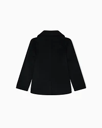 Emporio Armani - Double-breasted pea coat Casentino wool , Boy, Navy Blue, Size: