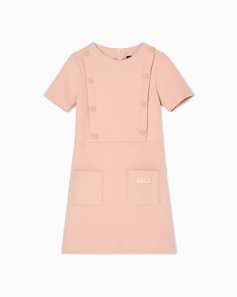 Emporio Armani - Quilted jersey dress, Girl, Pink, Size: