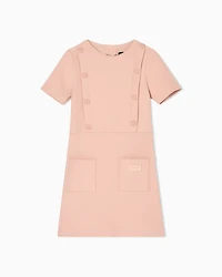 Emporio Armani - Quilted jersey dress, Girl, Pink, Size: