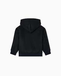 Emporio Armani - Suede-effect hooded blouson with zip , Boy, Navy Blue, Size: