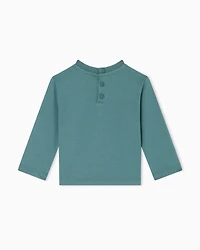 Emporio Armani - ASV long-sleeved, jersey T-shirt with print, Boy, Green, Size: