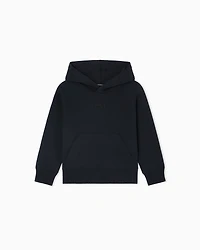 Emporio Armani - Quilted jersey hooded sweatshirt, Boy, Navy Blue, Size: