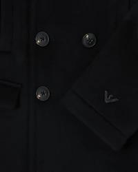 Emporio Armani - Double-breasted pea coat Casentino wool , Boy, Navy Blue, Size: