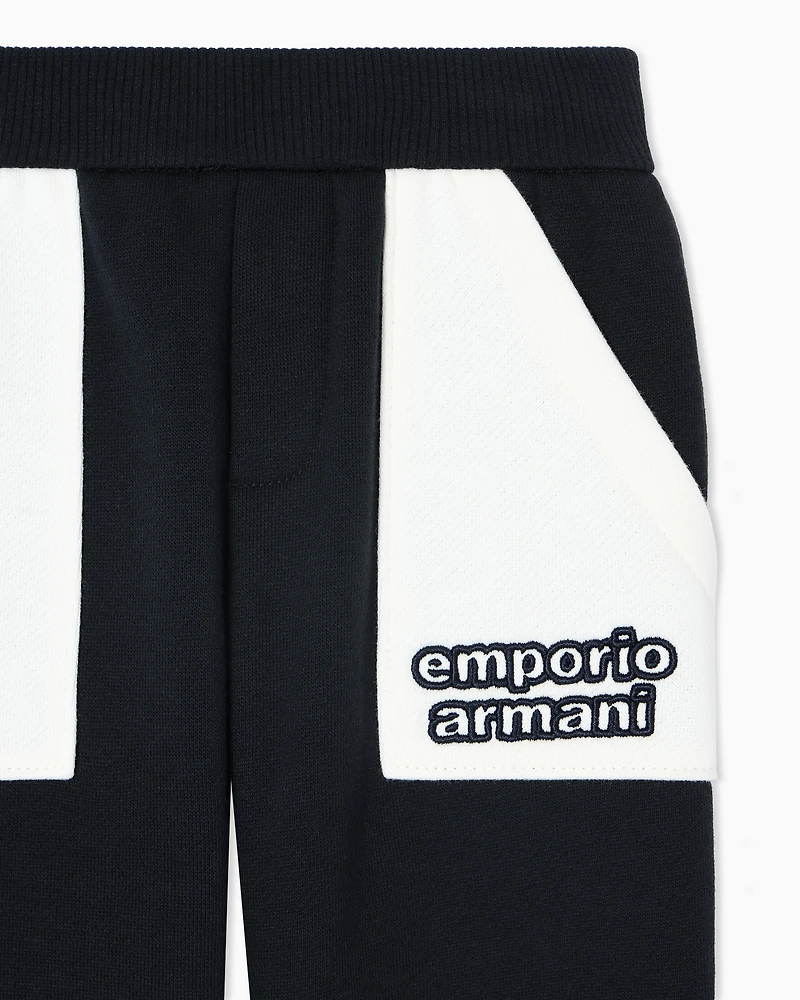 Emporio Armani - ASV jersey joggers, Boy, Navy Blue, Size: