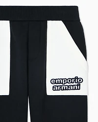 Emporio Armani - ASV jersey joggers, Boy, Navy Blue, Size: