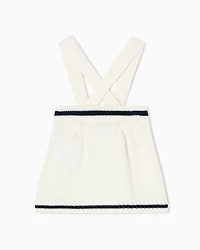 Emporio Armani - Virgin wool-blend dungaree skirt, Girl, Two-tone, Size: