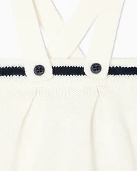 Emporio Armani - Virgin wool-blend dungaree skirt, Girl, Two-tone, Size:
