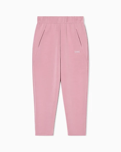 Emporio Armani - Cupro trousers with an elasticated waist, Girl, Pink, Size: