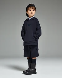 Emporio Armani - Comfort-fit hooded sweatshirt double jersey, Boy, Navy Blue, Size: