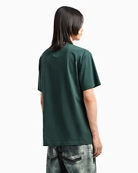 Emporio Armani - New York Capsule Collection EAT NYC print jersey T-shirt, Man, Green, Size: