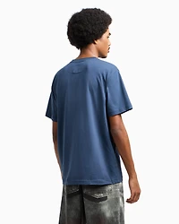 Emporio Armani - New York Capsule Collection EAT NYC print jersey T-shirt, Man, Blue, Size: