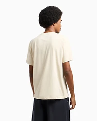 Emporio Armani - New York Capsule Collection EAT NYC print jersey T-shirt, Man, Beige, Size: