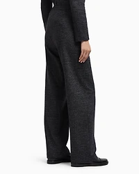 Emporio Armani - ASV Icon houndstooth cloth trousers, Woman, Black, Size: