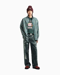 Emporio Armani - New York Capsule Collection EAT NYC print jersey T-shirt, Man, Green, Size: